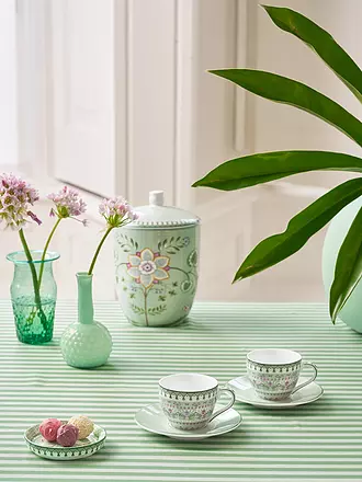 PIP STUDIO | Espresso Tassen mit Untertassen 2er Set  LILY & LOTUS 120ml Light Green | 